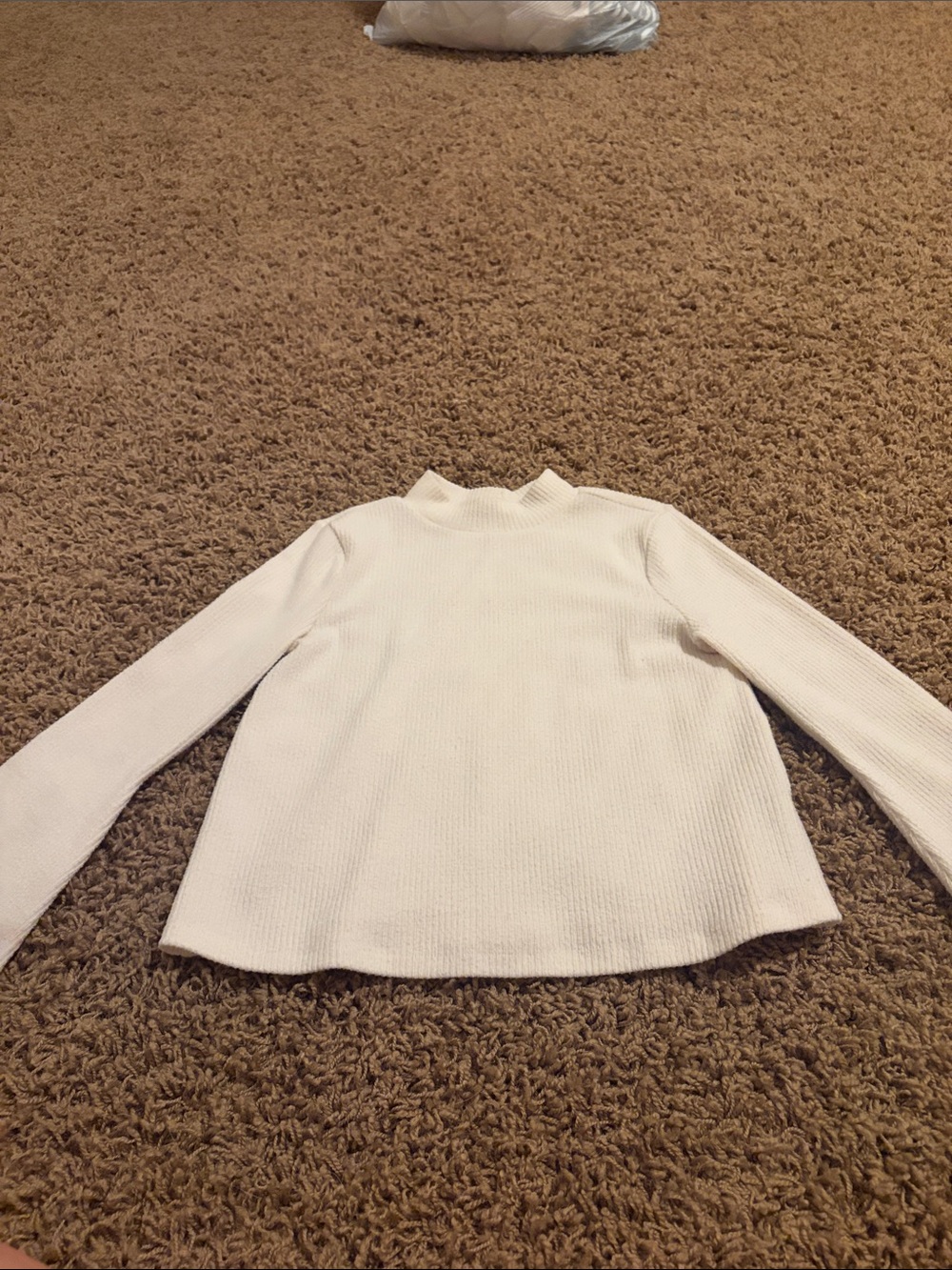 wild fable Cream Ribbed Mock Neck Sweater